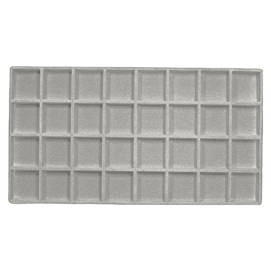 Full Size grey 32 Compartment Jewelry Tray Liner Insert