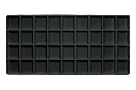 Full Size Black 36 Compartment Jewelry Tray Liner Insert