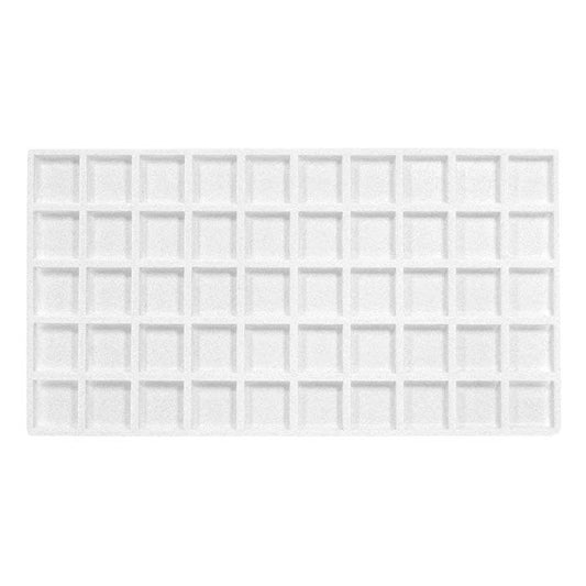 Full Size White 50 Compartment Jewelry Tray Liner Insert