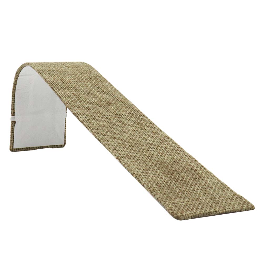 Burlap jewelry display Ramp