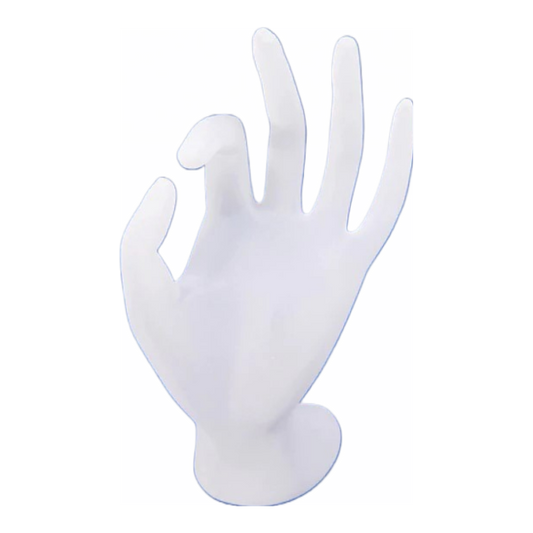 "Ok" Fingers Hand Display - White