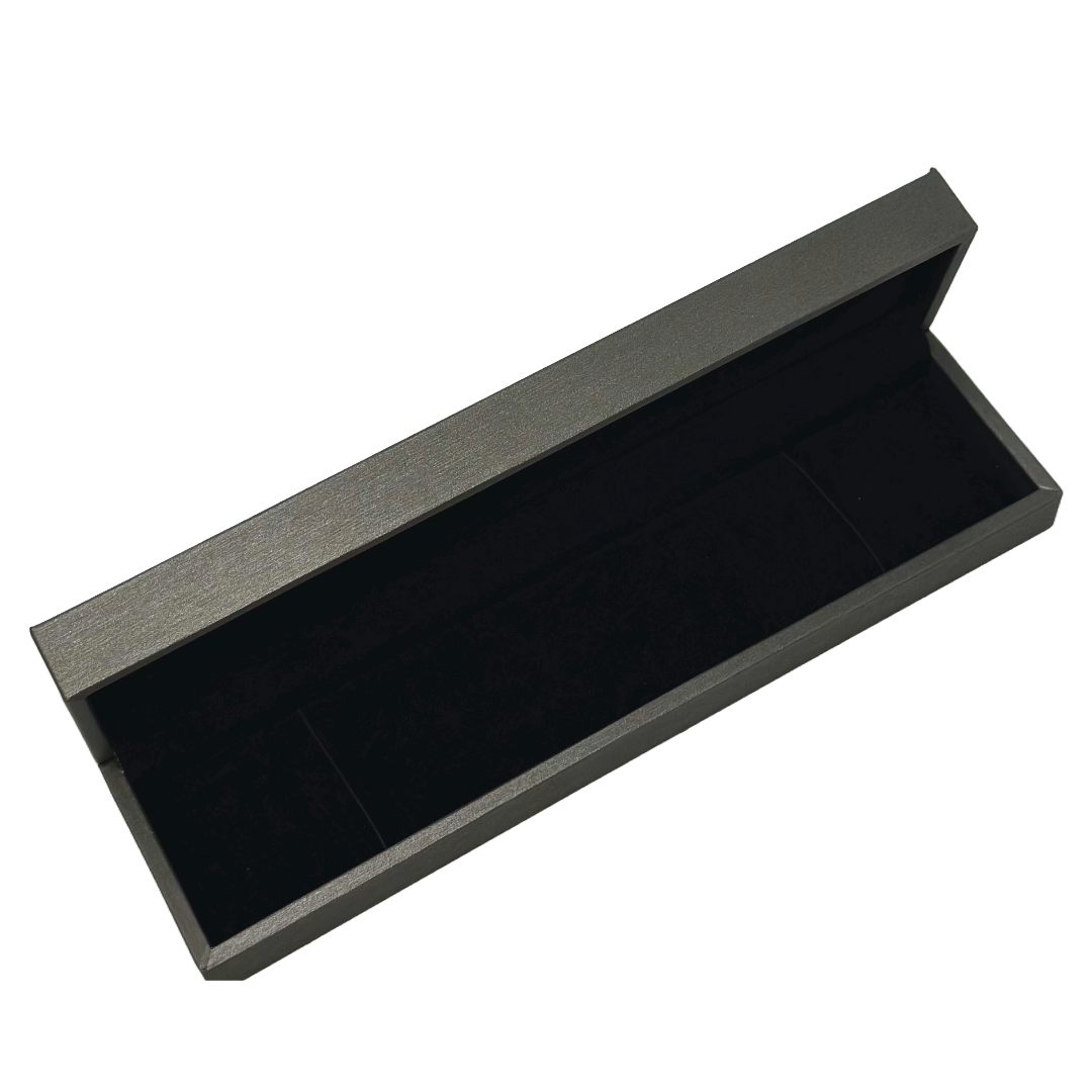 Luxury PU Leather Steel Grey Bracelet, Watch Gift Box