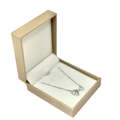 Luxury Linen Gold Necklace Pendant Gift Box