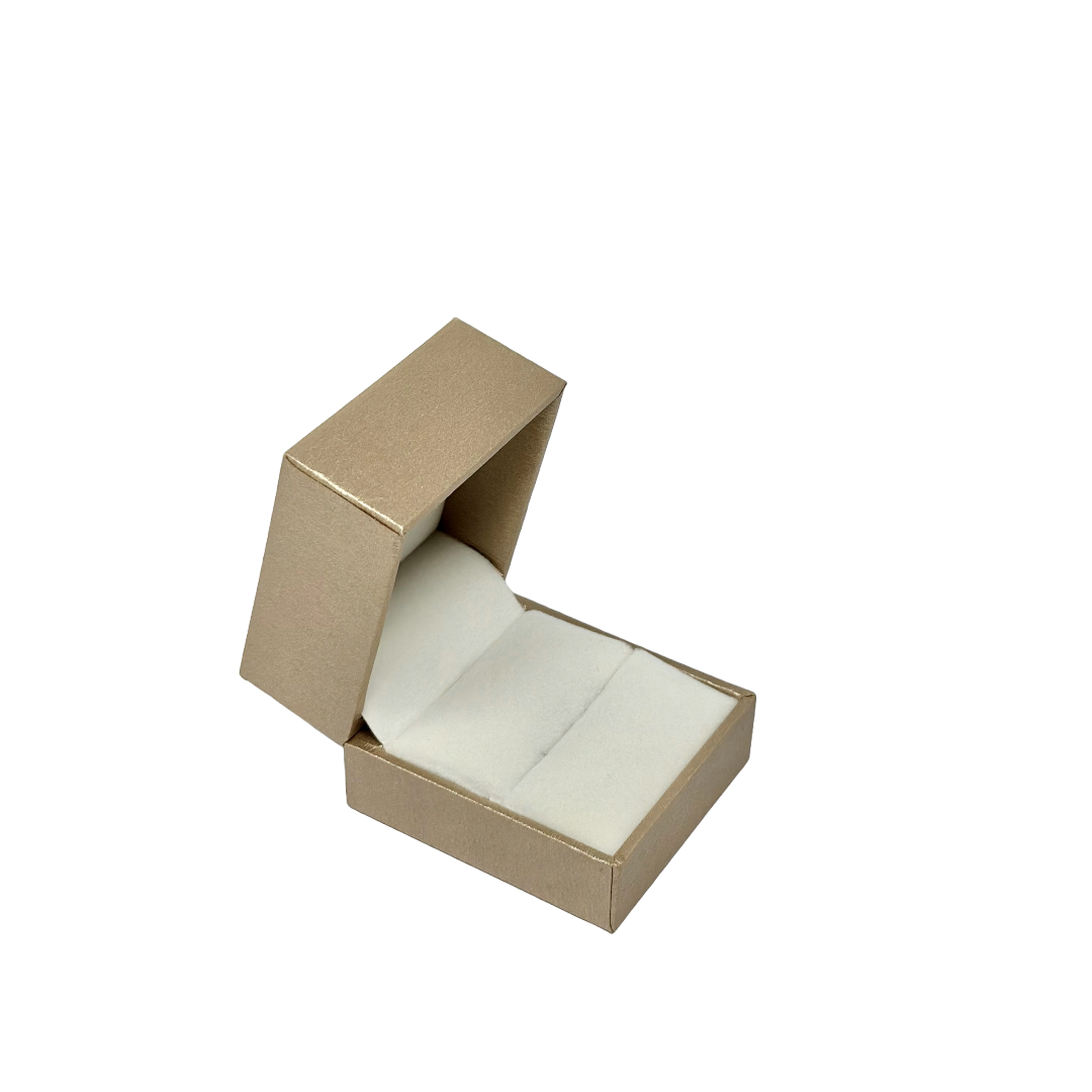 Luxury Linen Gold  Ring Gift Box