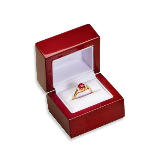Red Rosewood Jewelry Ring Box Packaging
