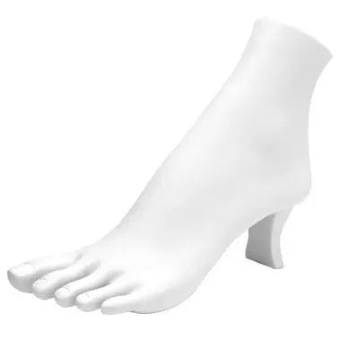 WhitePolystyrene Ankle Bracelet / Toe Ring Display Foot