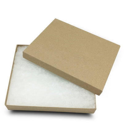 #K65 - 6 1/8" x 5 1/8" Kraft Paper Cotton Filled Box